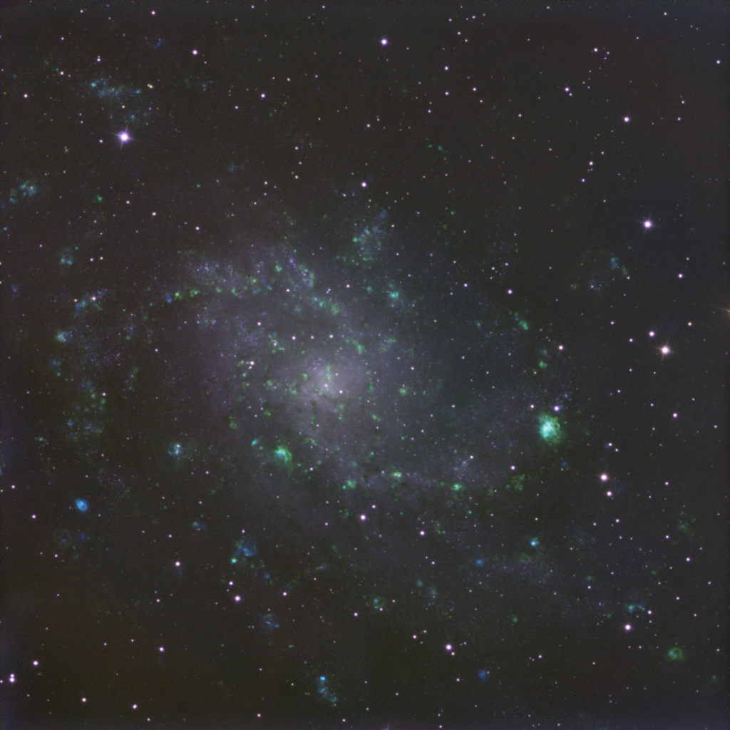M33 in Halpha, OIII, SII